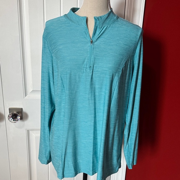 torrid Tops - Torrid Women's Teal Quarter-Zip Top